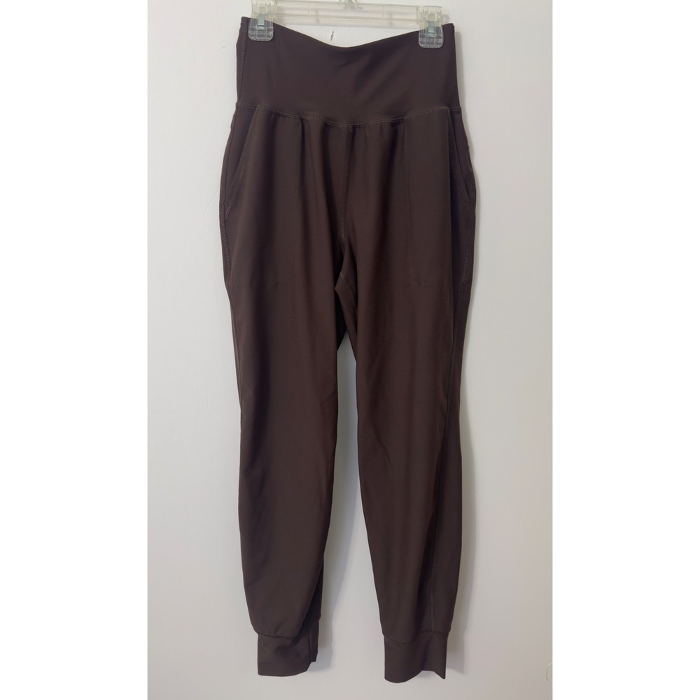 Old Navy Powersoft High-Rise Joggers Womens S Brown Pockets Activewear